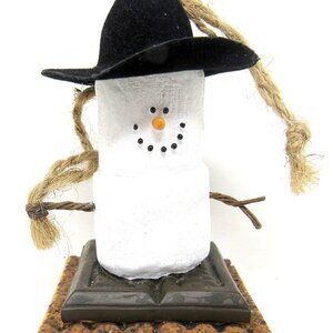 Snowman Ornament Cowboy Hat S'More Marshmallow Christmas 3 in